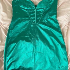 Princess Polly Strapless Teal Dress